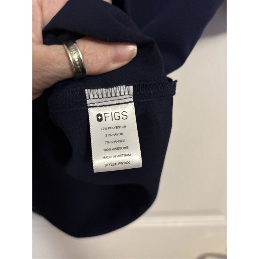 Figs Technical Collection Scrub Top Navy Blue Nursing Medical Uniform,  Size XXL - Picture 8 of 12